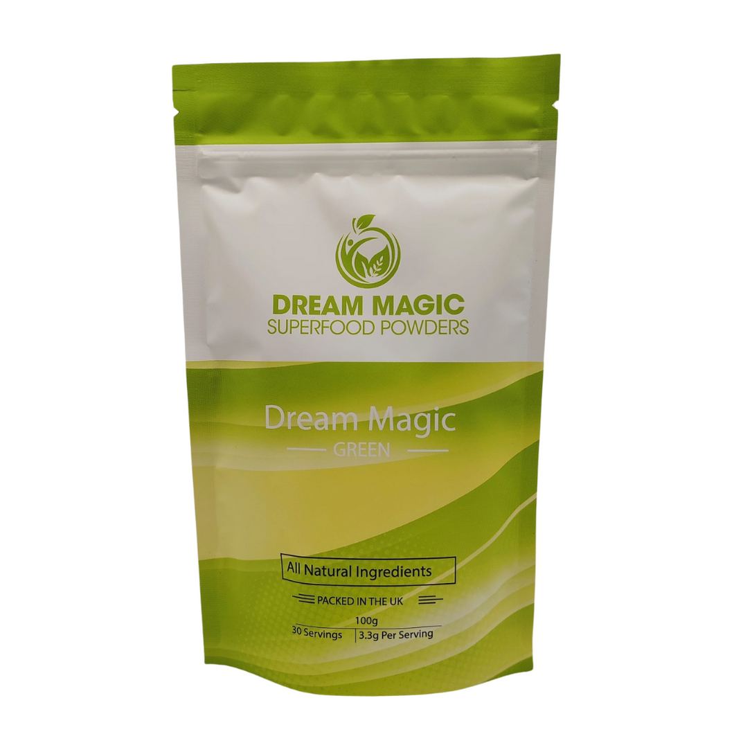 Gut Health with Green - Superfood powder containing Spirulina, Wheatgrass, Chlorella and Moringa