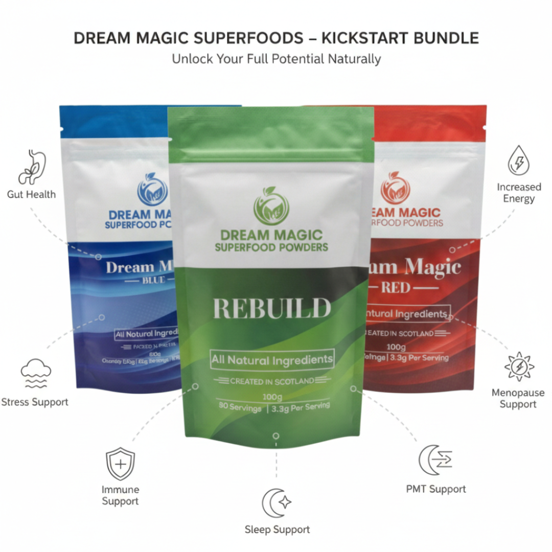 Kickstart Bundle - Red, Green & Blue Blends – Dream Magic Superfood Powders