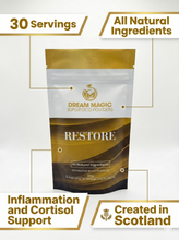 Reduce Stress with Restore - Superfood powder containing Turmeric, Ashwagandha, Ginger, Pineapple, Black Pepper and Lemon